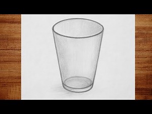How to draw a Glass step by step (very easy)// Easy glass drawing with pencil/@toniyadrawingcraft_01