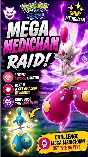 Mega Medicham Raid Guide: Best Counters & Stats in Pokémon GO #pokemongo #pokemon #mega #shorts
