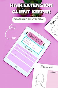 Hair Extension Client Info Tracker: Weft Placement, Color Formulas, Pricing - Stylist Essential! Printable New Client Forms, Salon Tools - Etsy Canada