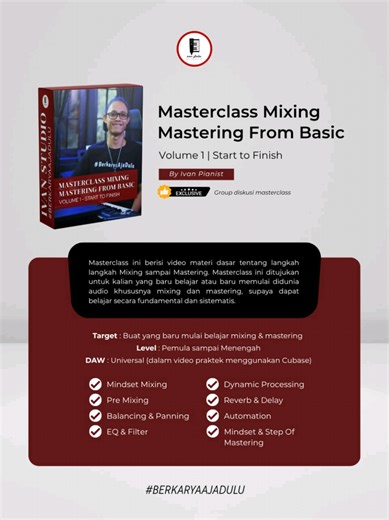 Masterclass Mixing & Mastering untuk Pemula