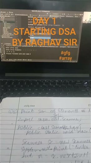 DAY 1 STARTING DSA WITH JAVA BY RAGHAV SIR THROUGH GEEKSFORGEEKS#dsa #java #day1 #gfg #raghavsir