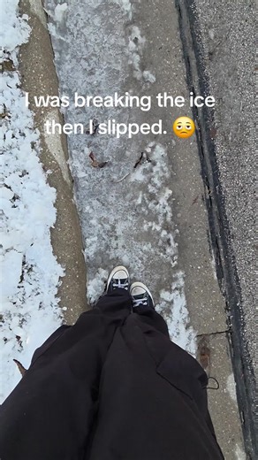Enjoying the Icy Road: A Satisfying Slip