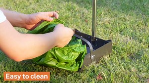 Toozey Dog Pooper Scooper, Extra Large Stainless Steel Tray Long 54" Handle, Easy Cleanup for All Dog Sizes, Includes 20 Bags