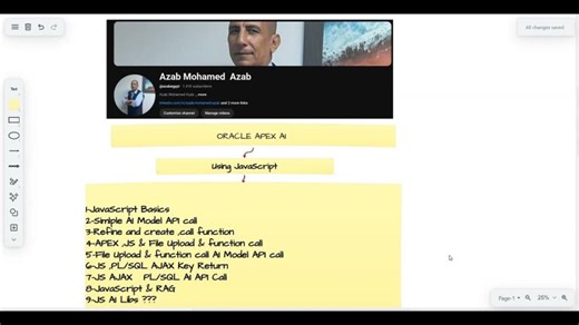 ORACLE APEX AI 00052 Oracle APEX AI APP. USING JavaScript | Azab Mohamed Azab
