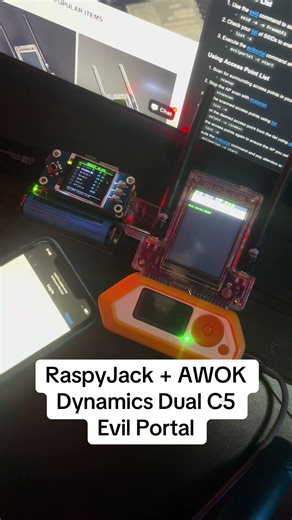 AWOK Dynamics Dual C5 with RaspyJack - Evil Portal Demo