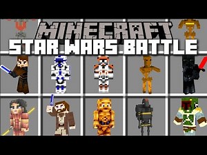 Minecraft STAR WARS BATTLE MOD / FIGHT IN THE GEONOSIS ARENA!! Minecraft