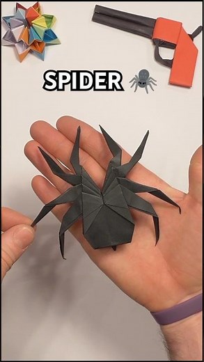 PAPER JUMPING SPIDER TUTORIAL EASY FOLDING | HOW TO MAKE ORIGAMI SPIDER STEP BY STEP SPIDER-MAN ART