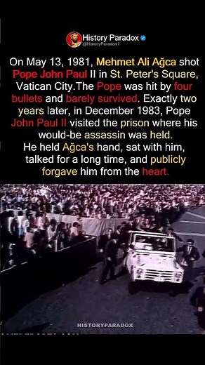 Why Did Pope John Paul II Forgive The Man Who Shot Him? #shorts