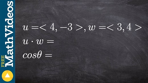 How to find the angle between two vectors and dot product