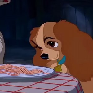 ⁣ ⁣ 1955 - The famous “Spaghetti Kiss" - Lady and the Tramp 🍝 🐶 💕 ⁣ ⁣ What is one of your favorite Disney animation scenes? 🤔⁣ ⁣⁣ ———————-⁣ A little more background:⁣ Walt Disney originally nixed the idea, assuming two dogs eating pasta with tomato sauce would be messy and awkward. But animator Frank Thomas worked up a rough version that changed his mind.⁣⁣ ⁣⁣ The scene is now one of the most iconic moments in Disney animation history!⁣ ⁣⁣ via @omeletocom ⁣ #disneyanimation #disneyclassics #