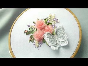 Intricate Lace Butterfly Embroidery | StumpWork Technique