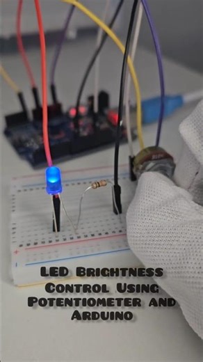LED Brightness Control 💡#potentiometer #arduino #shorts