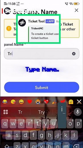 How to create ticket 🎟️ #discord #discordserver #shorts #shortvideo