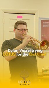 121 reactions · 5 comments | Dylan Vessel trying LOTUS for the first time  Here he’s playing both a larger Mouthpiece and Trumpet than before. Can you see how little effort and flexing is taking place? Shoutout to Dylan for aligning his body and playing in such an efficient manner! Recorded live at Chuck Levin's Washington Music Center Follow our page for more! . #lotustrumpets #lotus #trumpet #turbowood #mouthpiece | LOTUS Trumpets | Facebook