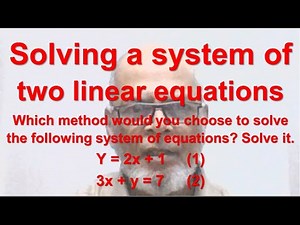 Solving system of two linear equations by substitution, elimination, cross multiplication & graphing