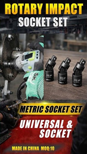 Universal Impact Socket Set | Flexible Access for Tight Spaces #b2bwholesale #automobile