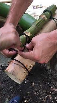Tourniquet Lashing for Bamboo Building