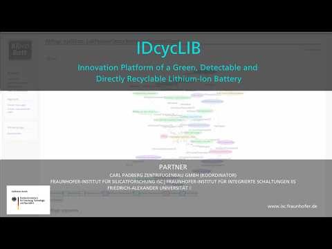 IDcycLIB Projekt - Innovationsplattform für grüne und recyclingfähige Lithium-Ionen-Batterien