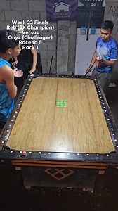 Week 22 Finals Reb (6X Champion) Versus Onyx (Challenger) Race to 8 Rack 1 #StarsEverywhere #ilovethisgame #enjoy #ChallengetheChampion #billiards | Poolhouse28
