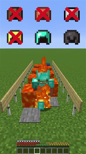 Armor Durability vs Lava set #minecraft #memes