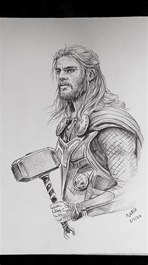 Thor Drawing #avengers #marvelrivals #thor #drawing #pencilsketch#likeandsubscribe #shortvideo#viral
