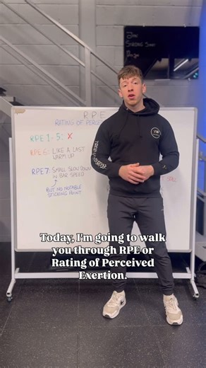 Connor Hudson | Personal Trainer | BSc | Herts/Beds on Instagram: "Connor’s Whiteboard Series - Episode 1: RPE (Rating of Perceived Exertion). A subjective method of judging how difficult the workload you’re performing is. A lot of people judge RPE differently (hence why it is so subjective) but this is my personal perspective of it. It’s sometimes used in comparison with Reps in Reserve (e.g. RPE8 as the equivalent of 2 reps in reserve) but I feel a lot of people struggle to judge accurately ho