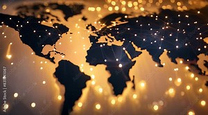 Explore a world map showcasing illuminated areas. Lights represent cities, countries, and regions across the globe.