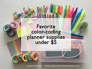Favorite color coding planner supplies under $5