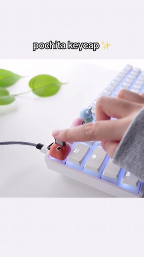 diy pochita keycap from chainsaw man #pochita #pochitachainsawman #artisankeycaps #keycaps #clay #fyp