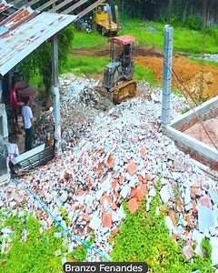 Powerful Action: Komatsu Bulldozer Clearing Trash and Beautifying the Village Daily #machine #dozer #shortvideofbreels #reelschallenge #construction | Branzo Fenandes