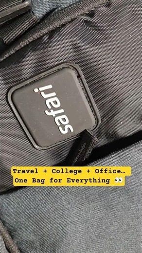 Travel + College + Office… One Bag for Everything 👀#Safari #SafariBackpack #BackpackReview