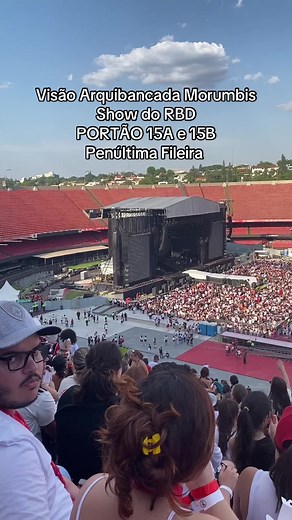 Visão Arquibancada Morumbis, show do RBD, portão 15A/15B, penutima fileira #morumbis #arquibancada #rbd #showrbd #brunomars #bruninho