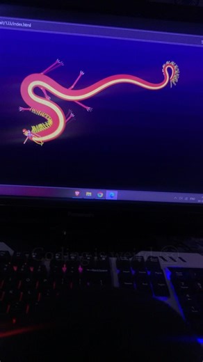 Created Reptile |html|css|javascript #youtubeshorts #trending #coding #animation #ai #learning