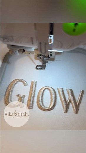 ✨ New 3D Puffy Foam Embroidery Font Glow!🧵#3dembroidery #diy #craft #aikastitch