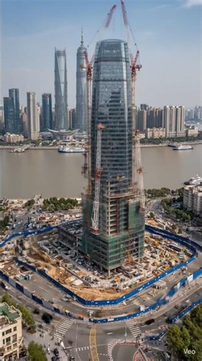Shanghai Tower Construction Timelapse 🤯 From Foundation to World's Tallest Skyscraper | AI 8K