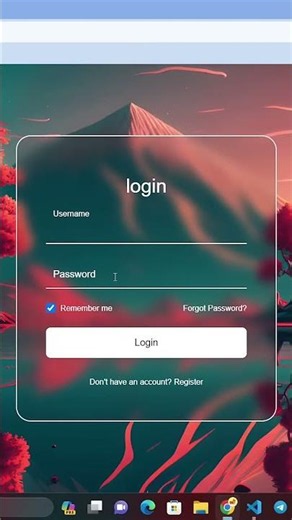 Build a beautiful Modern Transparent Login Form using only HTML & CSS #trending #fyp