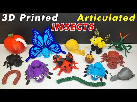 3D Printed Articulated Insects