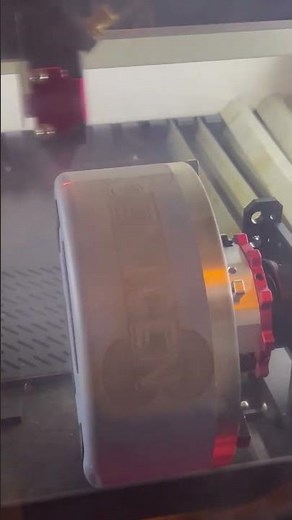 Engraving dog bowl with PiBurn Grip Laser Rotary Attachment