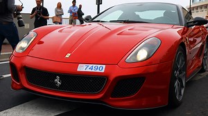 Supercars in Monaco with 599 GTO sound