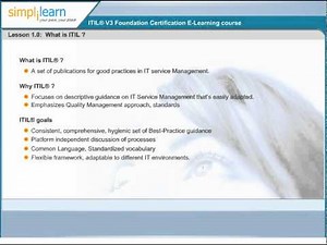 What is ITIL? | ITIL 2011 (Foundation) Certification Training Online | ITIL Video Courses