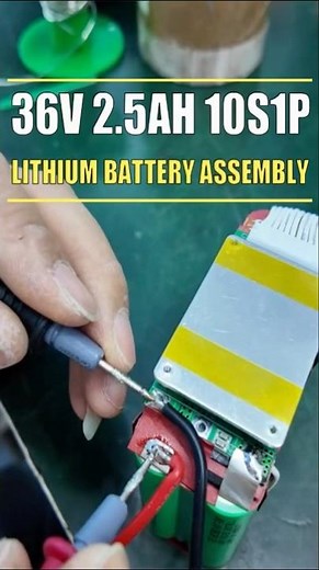 Assembly Process of a 36V 2.5Ah 10S1P Lithium Battery Pack for 36V eBike #ebikebattery #batterybms