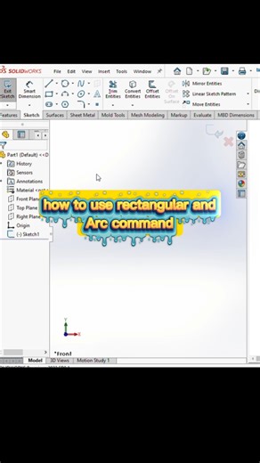 how to use rectangular and Arc command