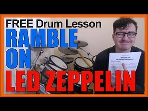 "Ramble On" (Led Zeppelin) MINI-SONG LESSON | Free Drum Lesson & Sheet Music (John Bonham) | DrumsTheWord | Full Song Drum Lessons