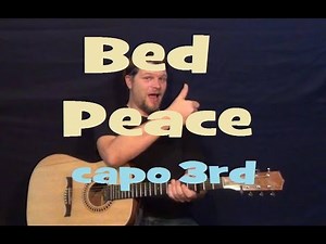 Bed Peace (Jhene Aiko) Easy Strum Guitar Lesson How to Play Tutorial Capo 3rd
