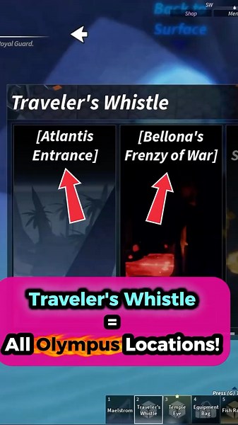 Fisch Traveler's Whistle 🌌 got NEW Locations!! | Teleport to every layer in Wrath of Olympus #fisch