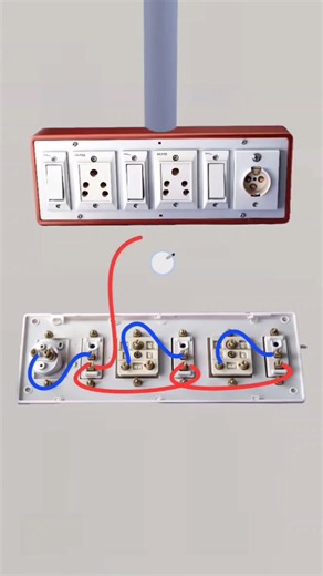 3 switch 2 socket ek light connection #electrical #unnaoelectric #electrician #diy