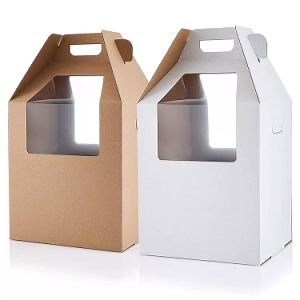 [Hot Item] Customization Branded Pastry Wedding Baking Food Packaging Take out Cake Box with Window