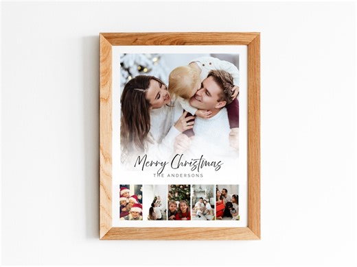 Editable Christmas Photo Collage Template, Custom Winter Holiday Photo Collage Card Printable, Digital Christmas Wall Decor PDF - Etsy Canada