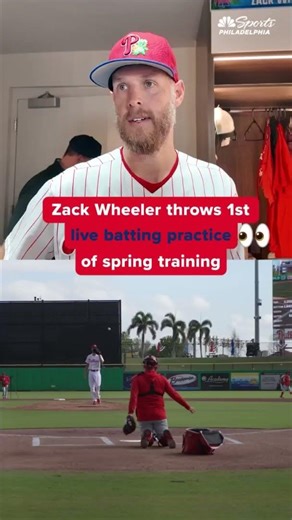 Zack Wheeler throws 1st batting practice of spring training