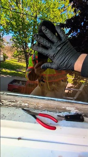 Reglazing/ Replacing window in attic.🏠 #diy #propertymanagement